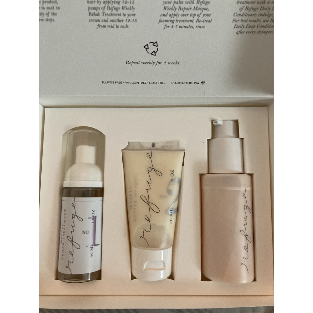 NEW Refuge Hello Beautiful‎ REHAB 3-Step Weekly Hair Treatment